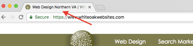 Page Title on a Chrome Browser